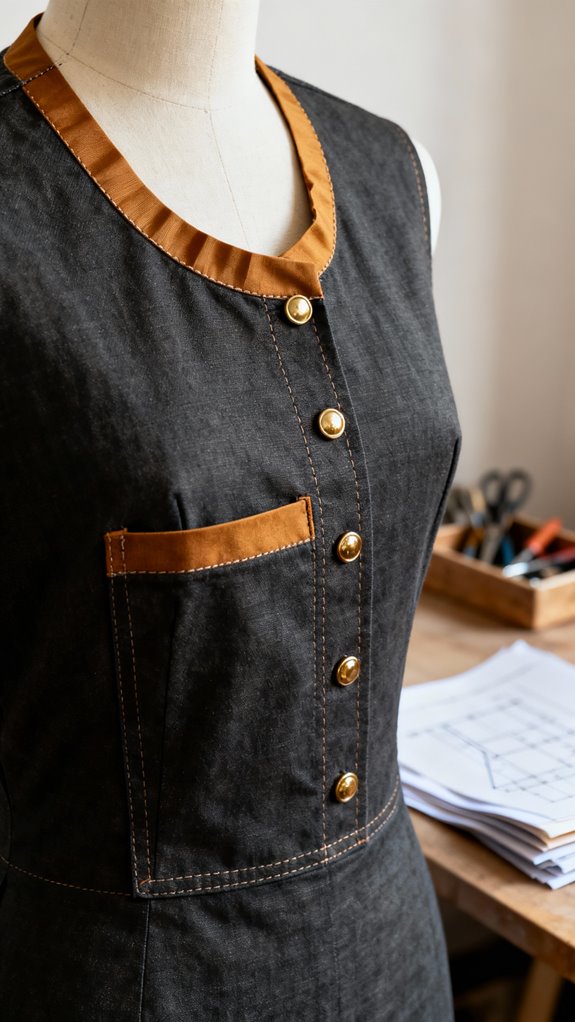 bias binding neck finish