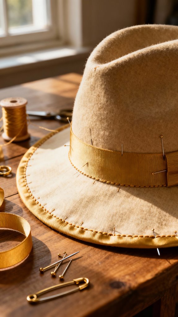 bias tape hat finishing