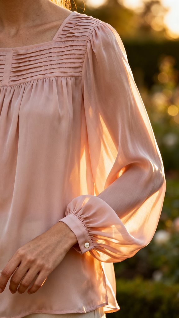 bishop sleeve viscose blouse