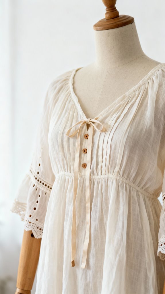 boho babydoll dress details