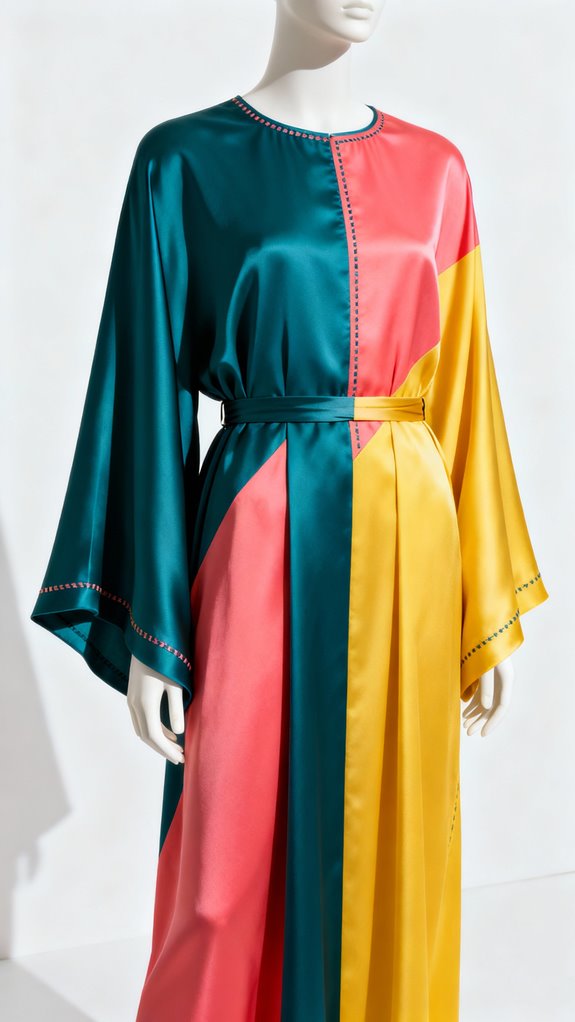bold color block kaftan