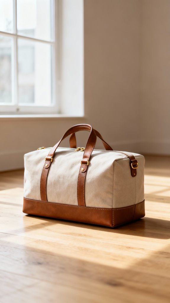 boxed bottom duffle bag
