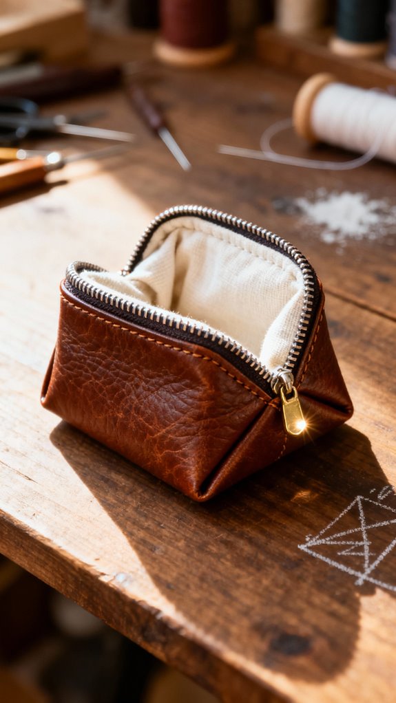 boxed corner coin purse