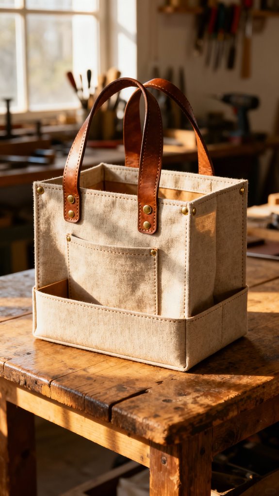 boxed corner tote construction