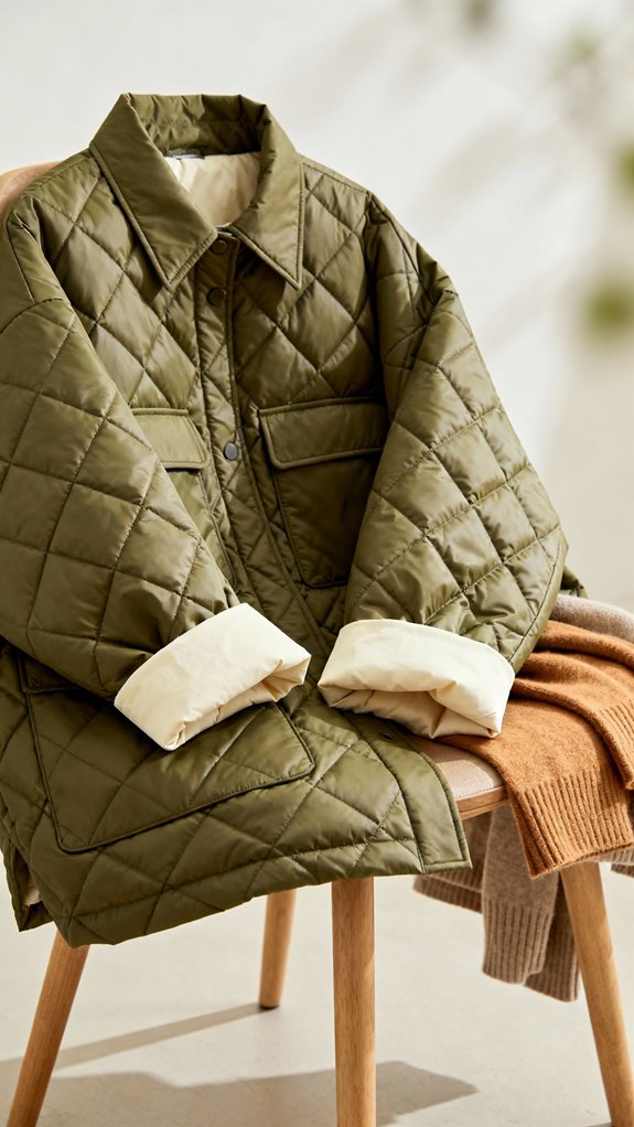 boxy oversized quilted jacket