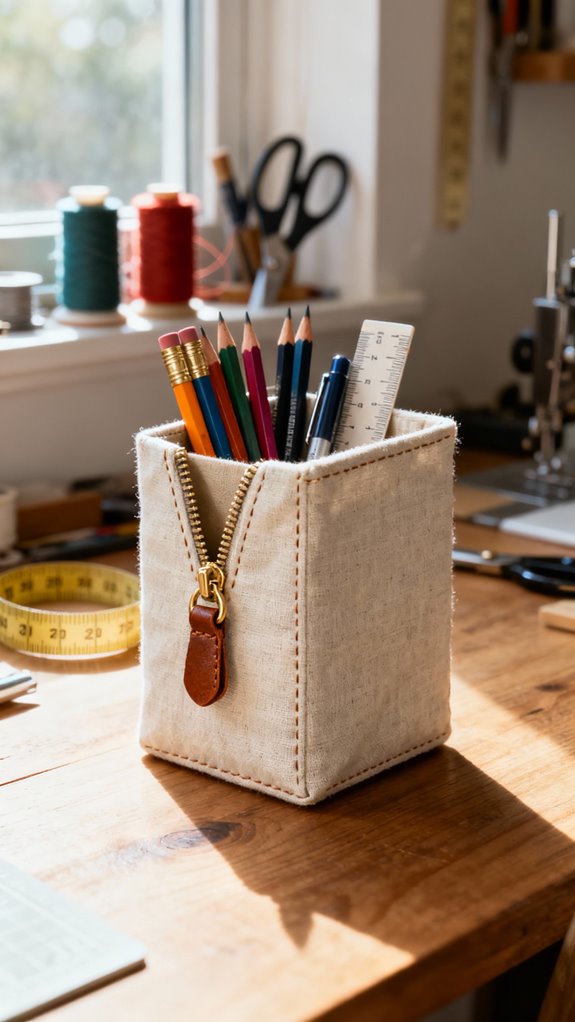boxy pencil organizer tutorial
