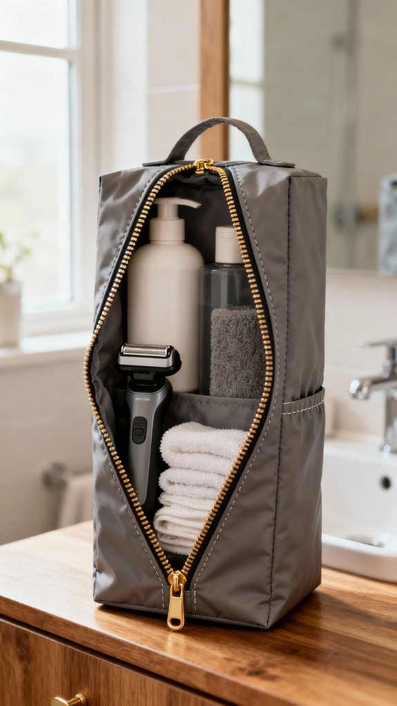 boxy tall toiletry bag