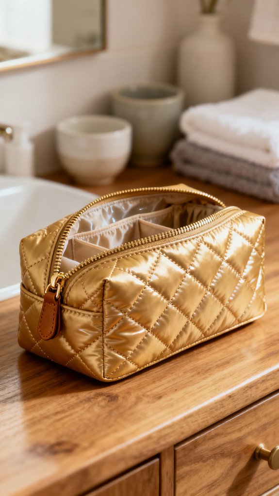 boxy toiletry bag construction
