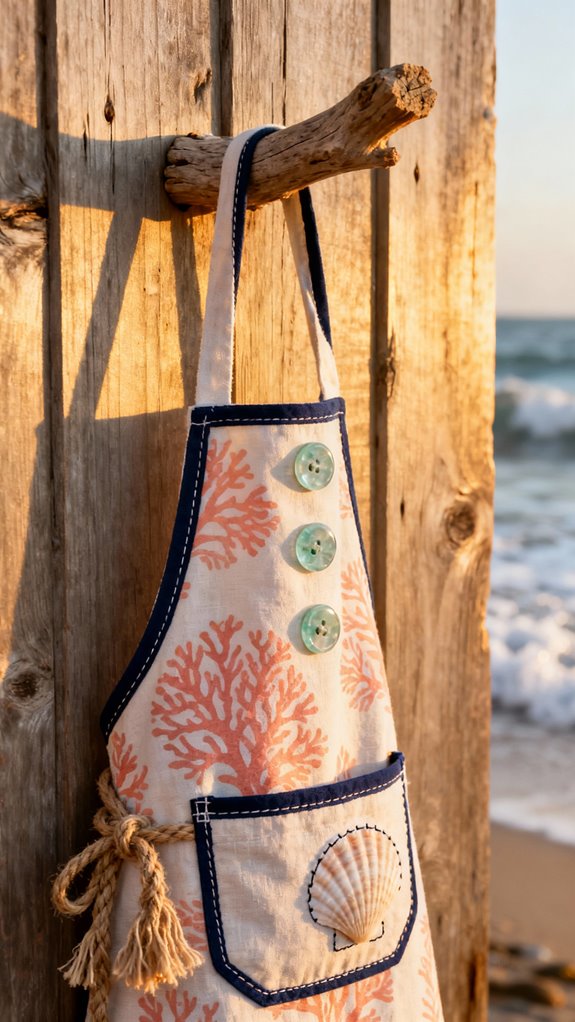 breezy beach themed apron design