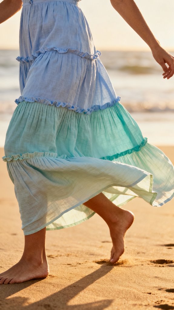 breezy tiered maxi dress