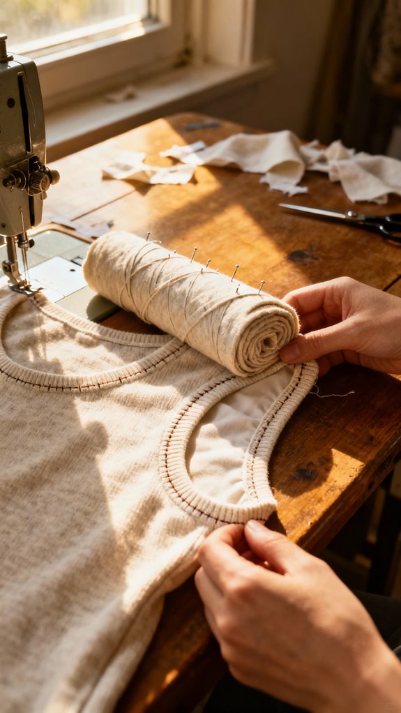 burrito method for armholes