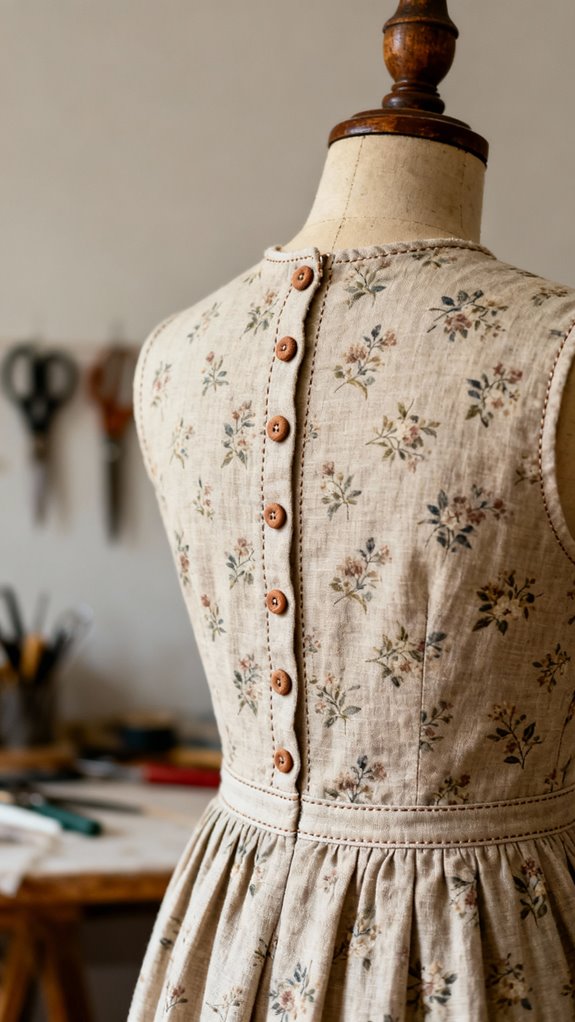 button back a line dress