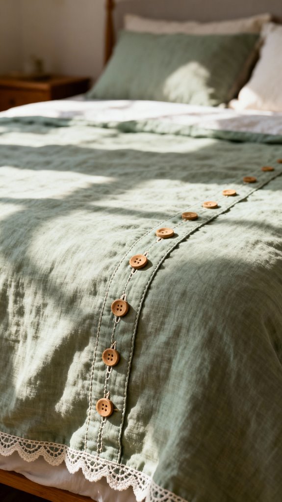 button band duvet closure