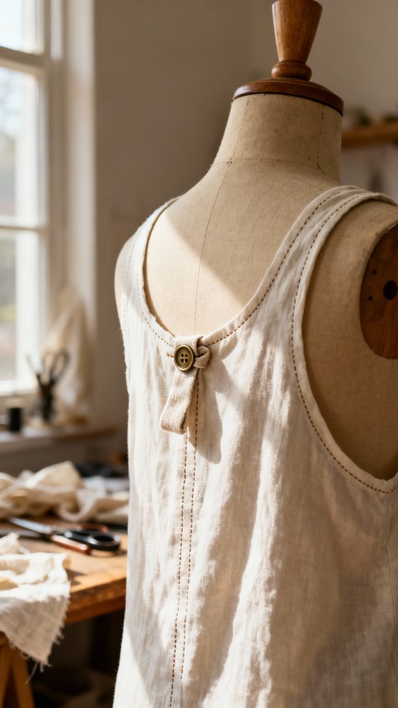 button loop tank top