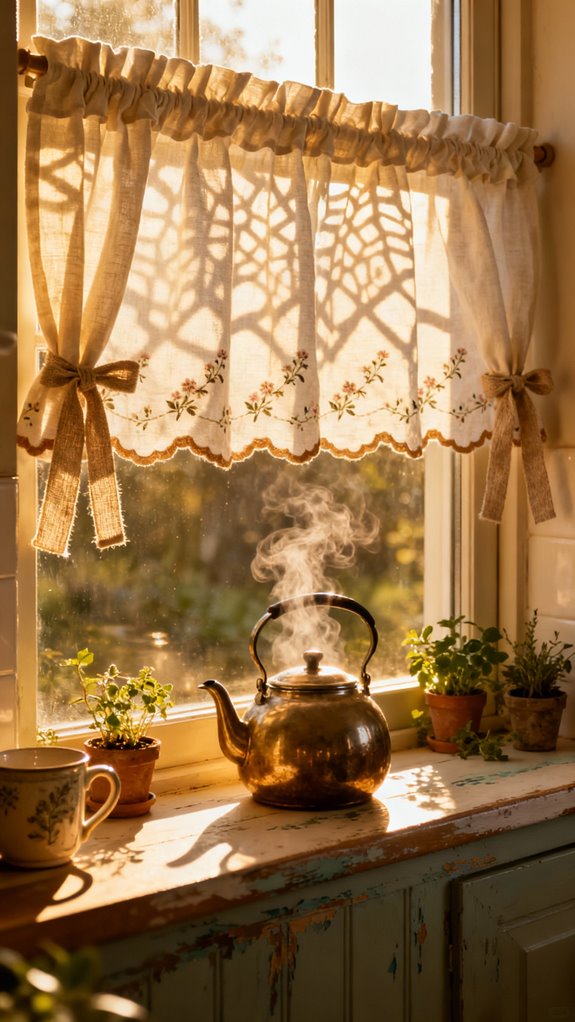caf curtains enhance kitchen charm