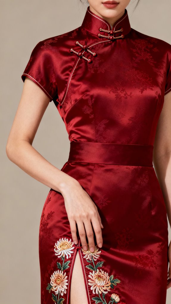 cap sleeved qipao elegance