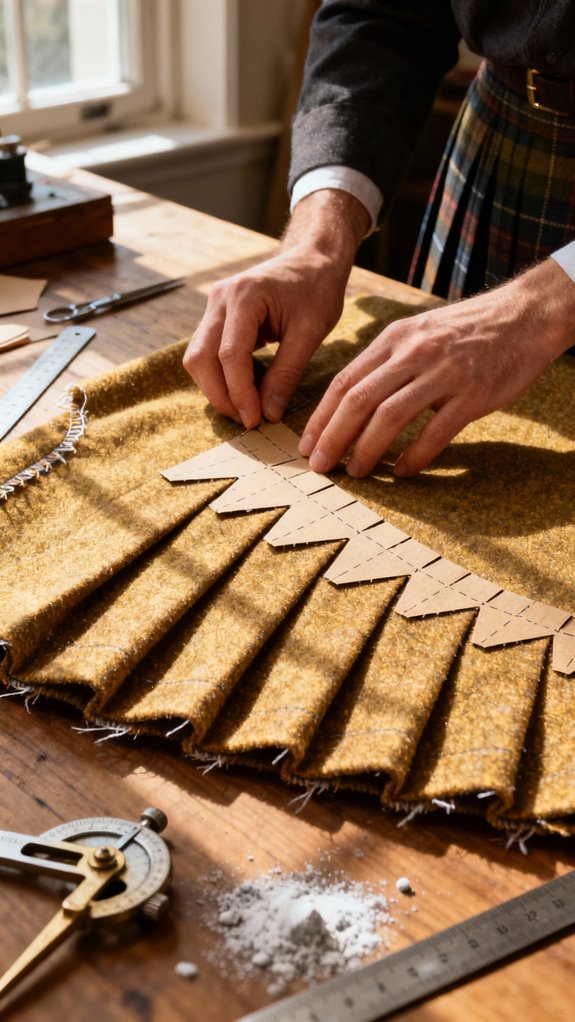 cardboard templates for pleats