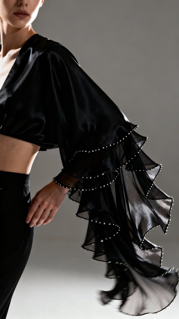 cascading sleeves for elegance