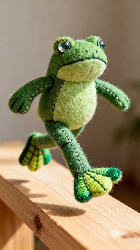 charming felt hopping frog