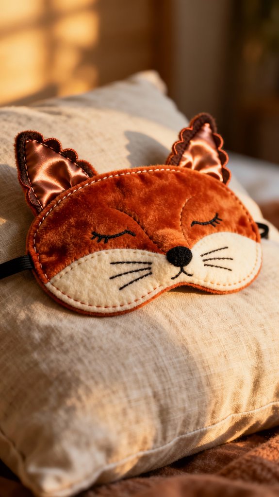 charming fox face sleep mask