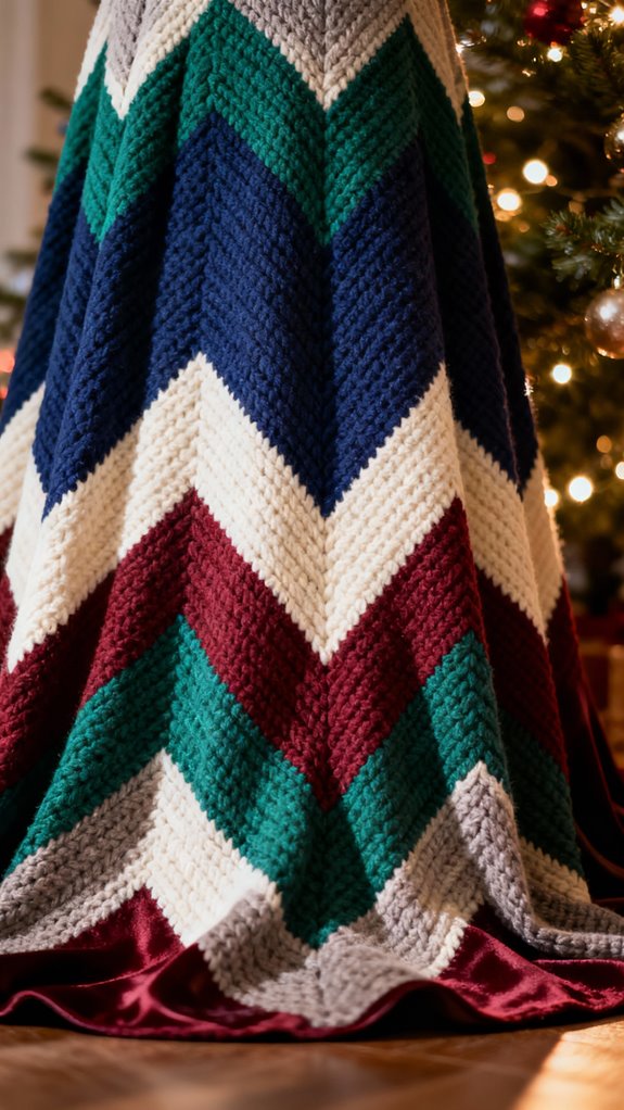 chevron patterns for tree bases