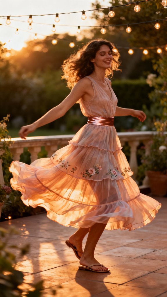 chiffon tiered summer skirt