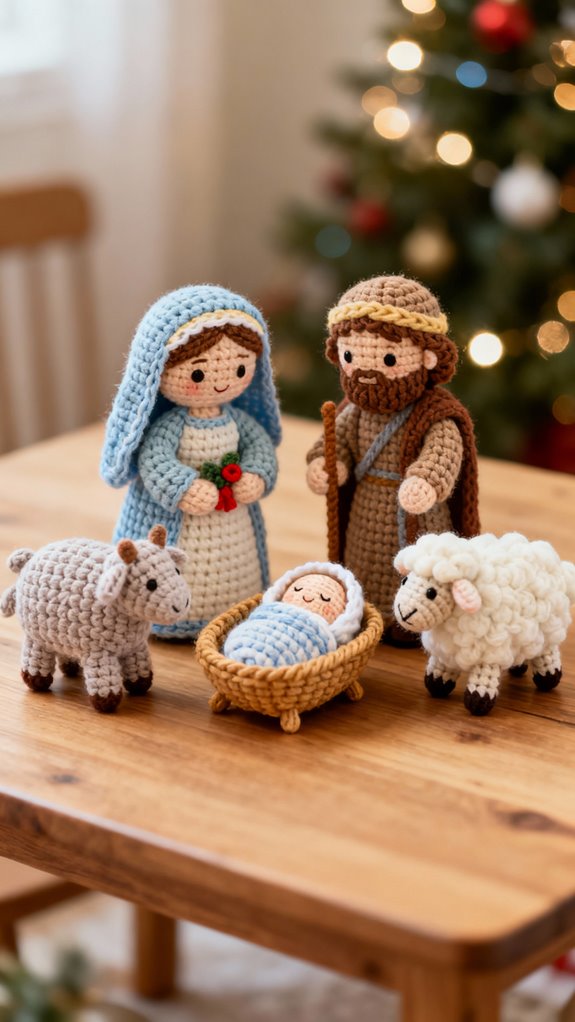 child friendly crochet nativity set