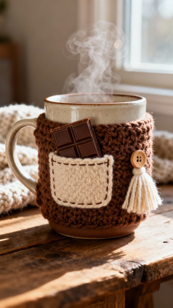 chocolate bar mug cozy