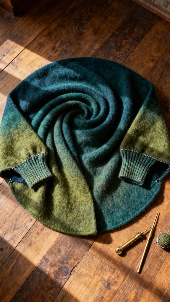 circle cape with arm openings