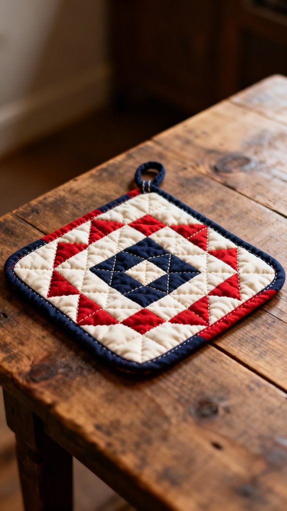 classic quilted pot holder