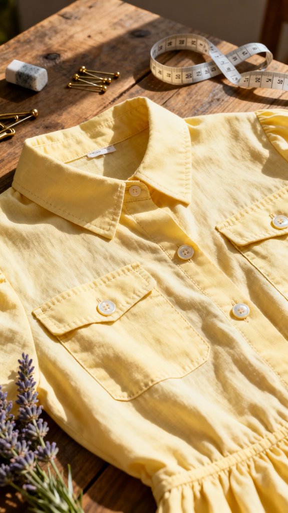 collared button down dress construction
