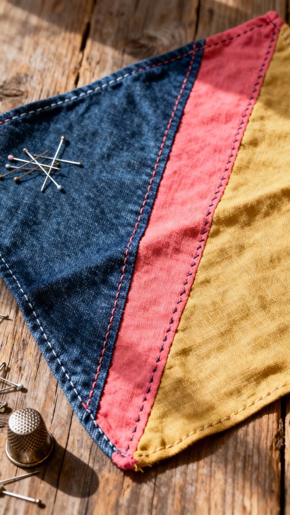 color blocked bandana tutorial