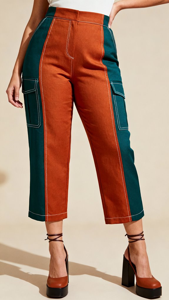 color blocked barrel pants tutorial