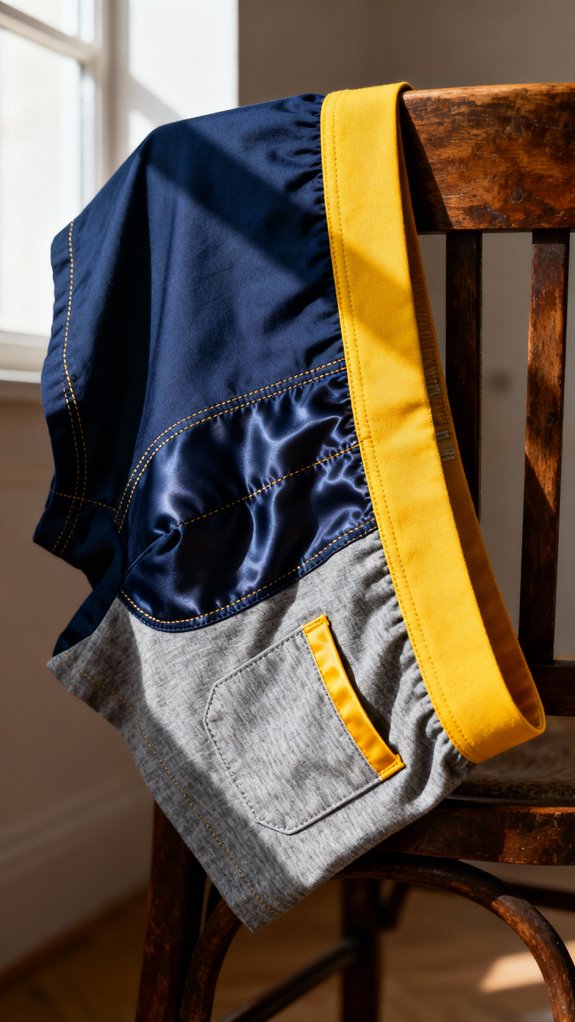 color blocked boxer shorts sewing