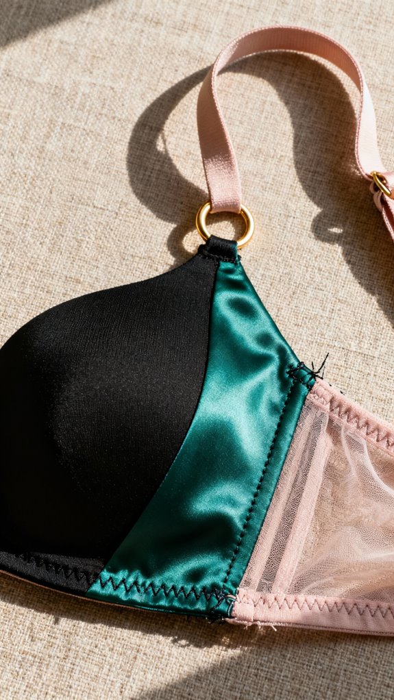 color blocked bralette construction techniques