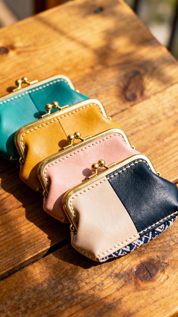 color blocked coin purse design