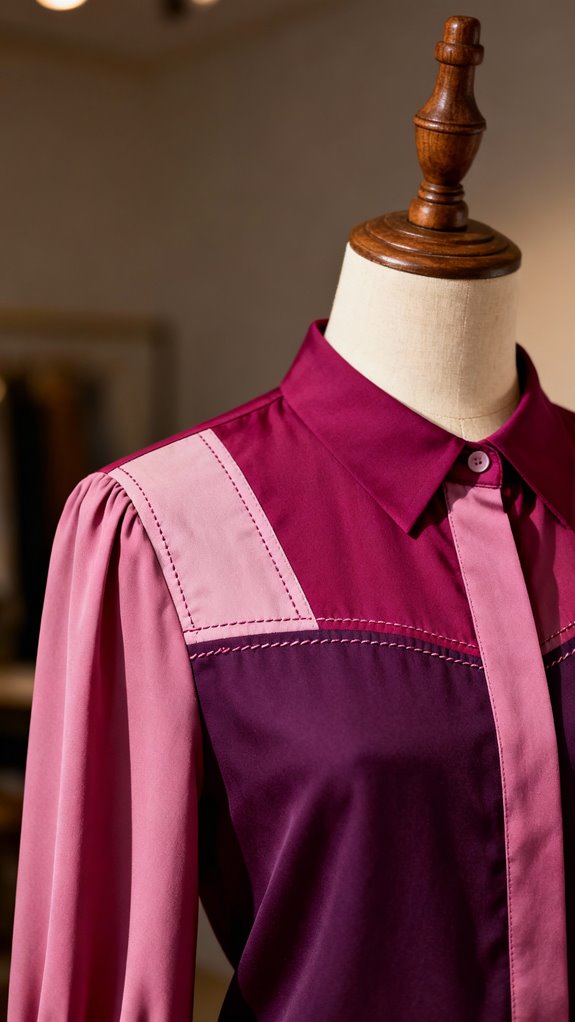 color blocked oversized blouse technique