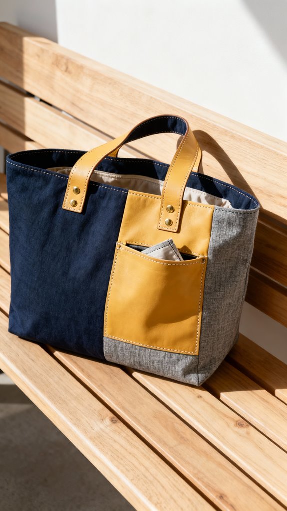 color blocked tote design tips