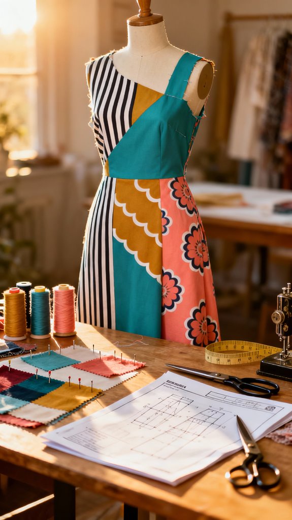 color blocking fabric transformations