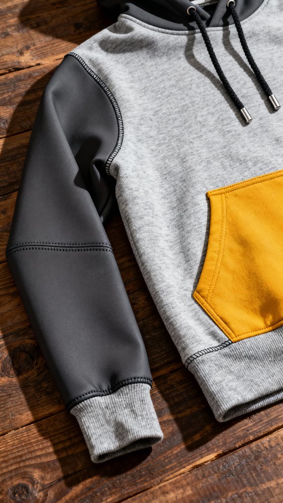color blocking hoodie design