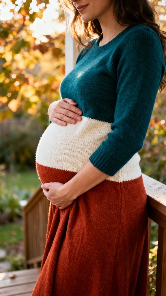 color blocking maternity dress creation