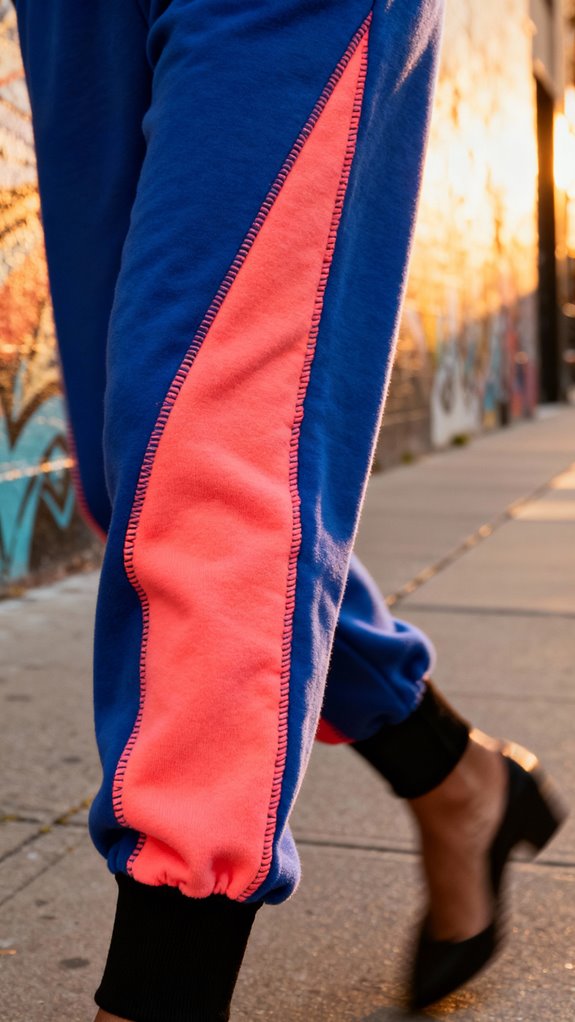 colorblock sweatpants sewing technique
