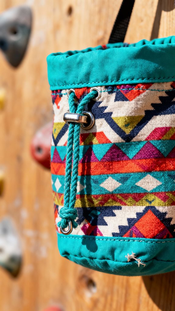 colorful cotton chalk bag