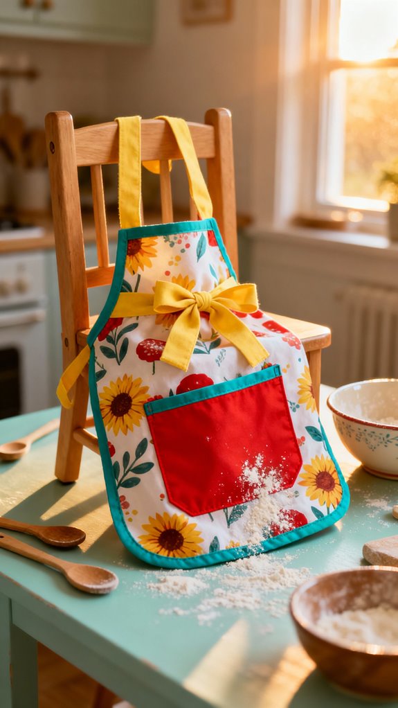 colorful kids aprons created
