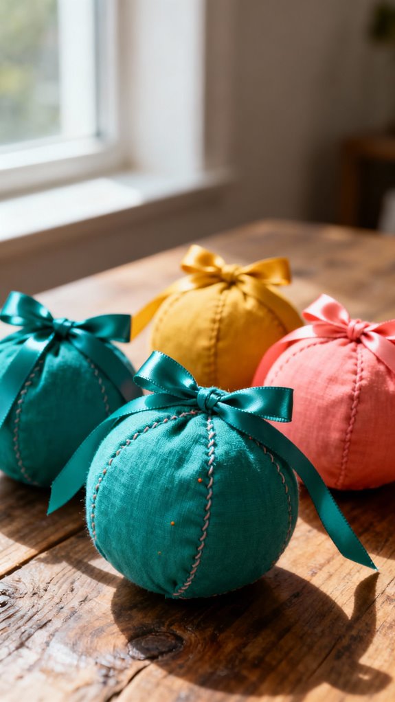 colorful sewn juggling bags