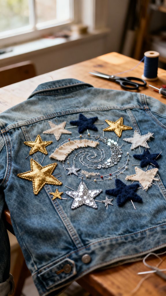 colorful star patch appliqu