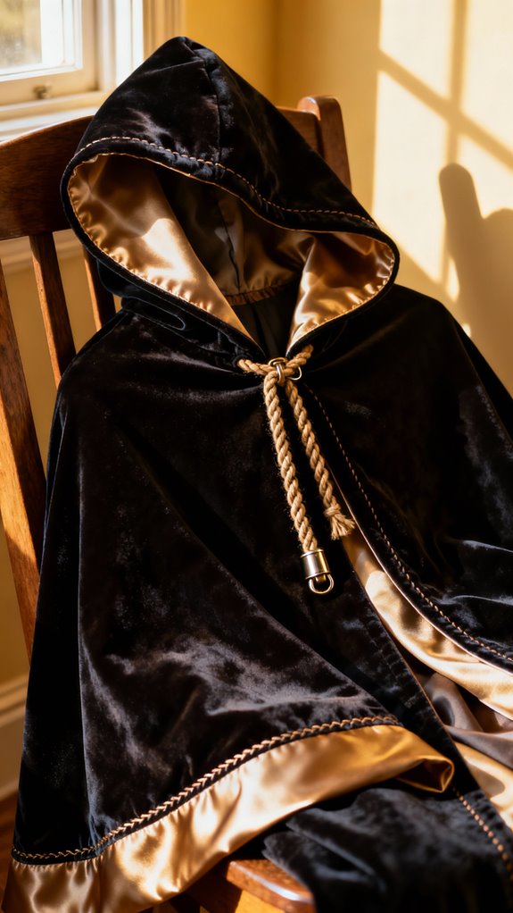 comfortable lined hooded cloak