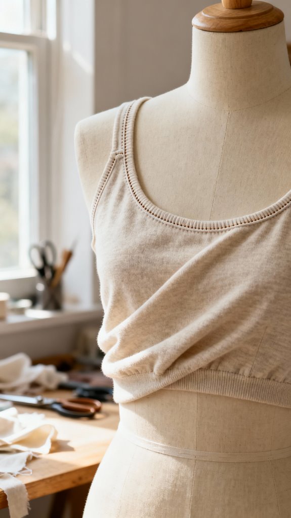 comfortable stretch knit crop top
