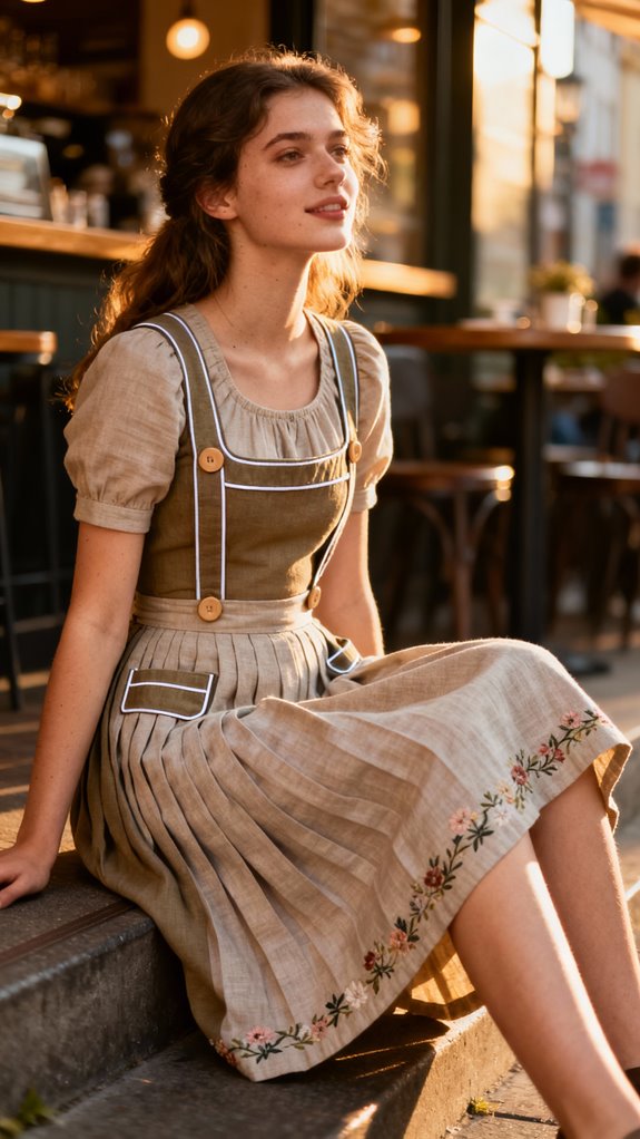 contemporary casual dirndl dress