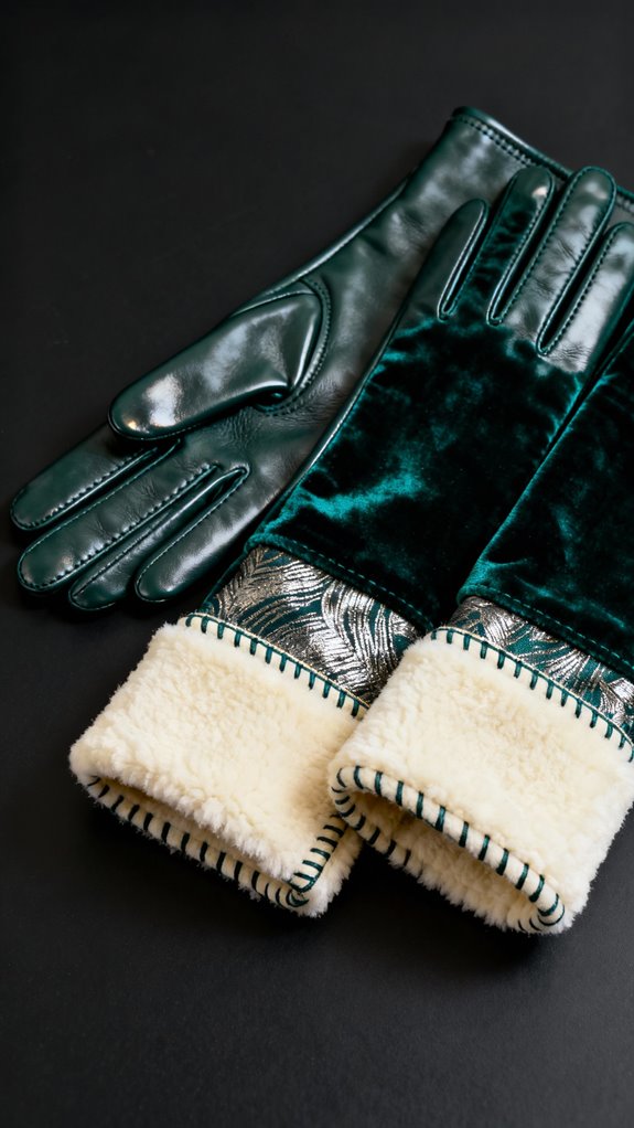 contrast cuffs for gloves